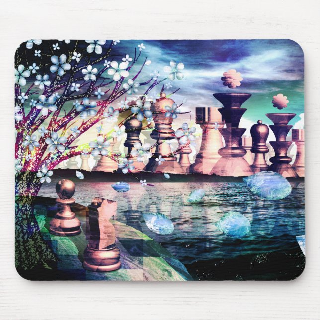 Schachstadt Fantasy Art "Coming Zuhause" Mousepad (Vorne)