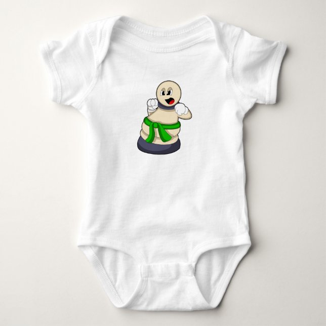 Schachstück am Schach befestigt Baby Strampler (Vorderseite)