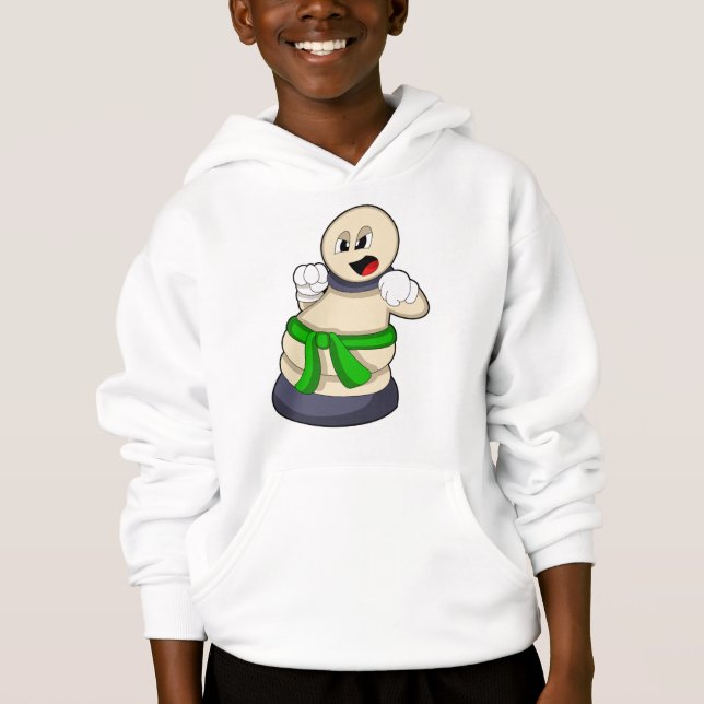 Schachstück am Schach befestigt Hoodie (Vorderseite)