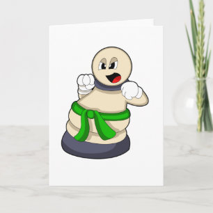 Schachstück am Schach befestigt Karte