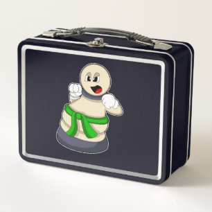 Schachstück am Schach befestigt Metall Brotdose