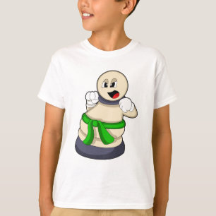 Schachstück am Schach befestigt T-Shirt