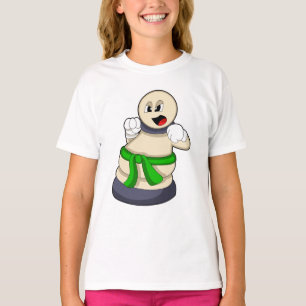Schachstück am Schach befestigt T-Shirt