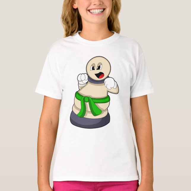 Schachstück am Schach befestigt T-Shirt (Vorderseite)