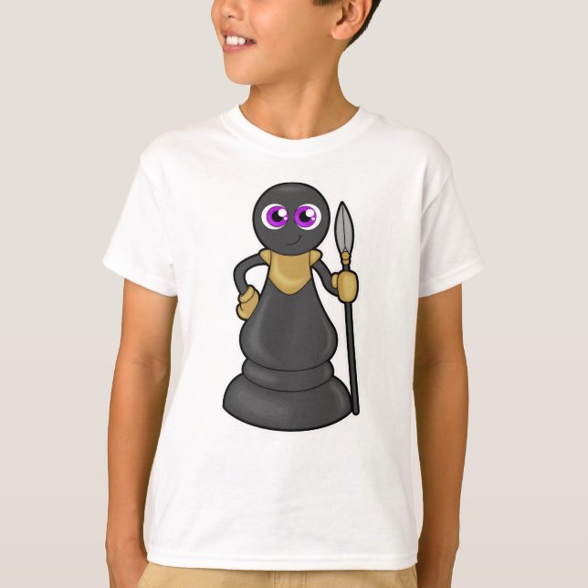 Schachstück bei Schach mit Spear gepaart T-Shirt (Vorderseite)