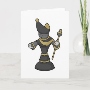 Schachstück Bischofsstab Schach Karte