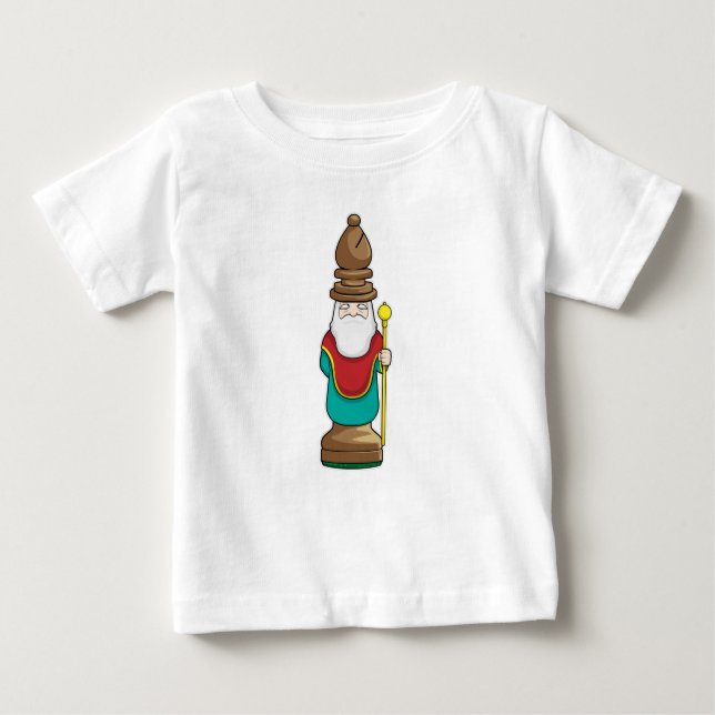 Schachstück Bishop Schach Baby T-shirt (Vorderseite)