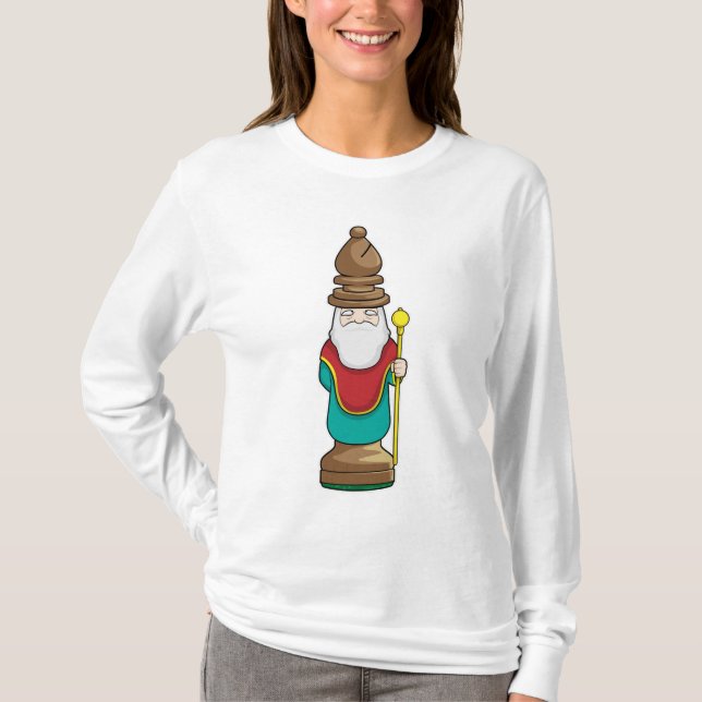 Schachstück Bishop Schach T-Shirt (Vorderseite)