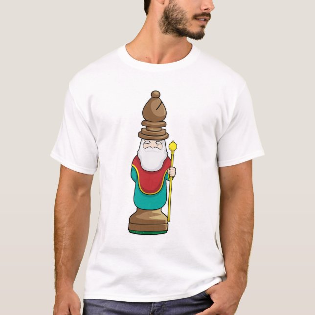 Schachstück Bishop Schach T-Shirt (Vorderseite)