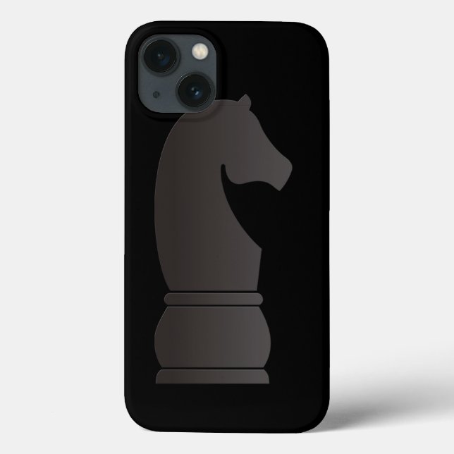 Schachstück des schwarzen Ritters Case-Mate iPhone Hülle (Rückseite)