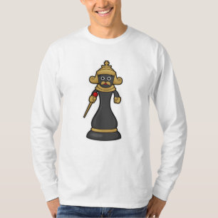 Schachstück King at Schess mit Stab T-Shirt