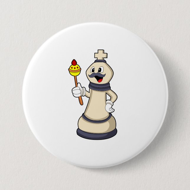Schachstück King bei Schach.PNG Button (Vorderseite)