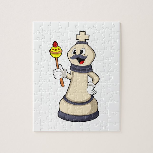 Schachstück King bei Schach.PNG Puzzle (Vertikal)