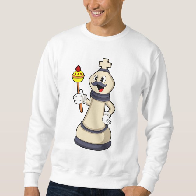 Schachstück King bei Schach.PNG Sweatshirt (Vorderseite)