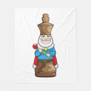 Schachstück King Chess Fleecedecke