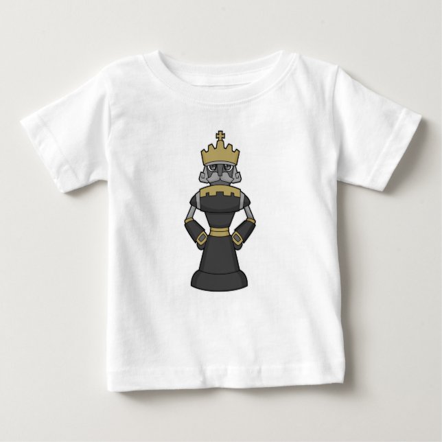 Schachstück King Crown Schach Baby T-shirt (Vorderseite)