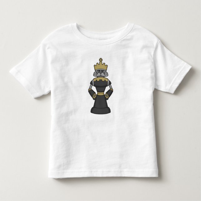 Schachstück King Crown Schach Kleinkind T-shirt (Vorderseite)