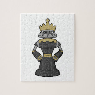 Schachstück King Crown Schach Puzzle
