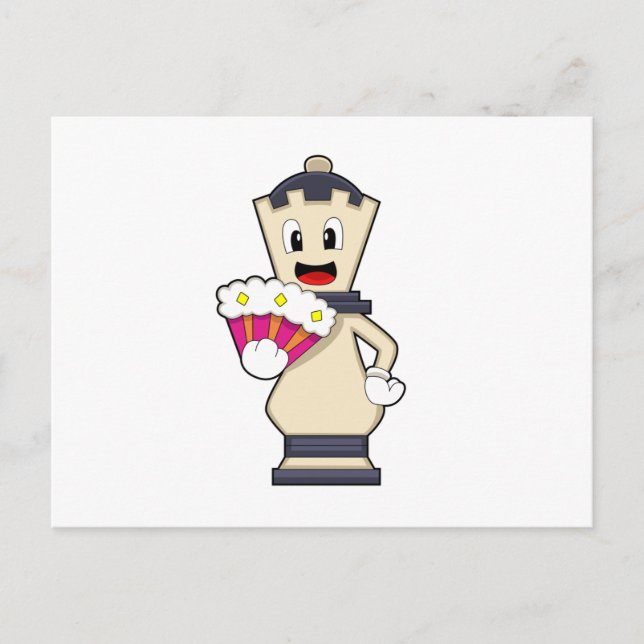 Schachstück Königin beim Schach.PNG Postkarte (Vorderseite)