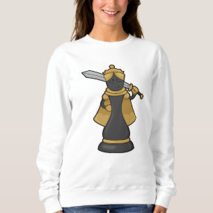 Schachstück Königin im Schach mit Schwert Sweatshirt