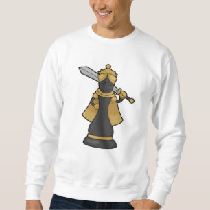 Schachstück Königin im Schach mit Schwert Sweatshirt