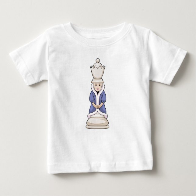 Schachstück Königin Schach Baby T-shirt (Vorderseite)