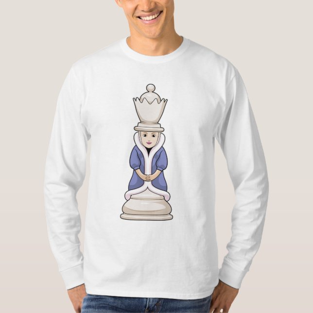 Schachstück Königin Schach T-Shirt (Vorderseite)