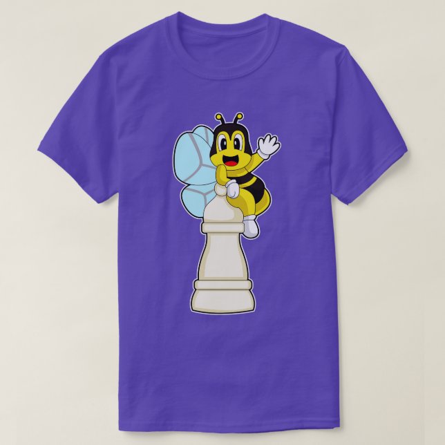 Schachstück Pawn Bee Schach T-Shirt (Design vorne)