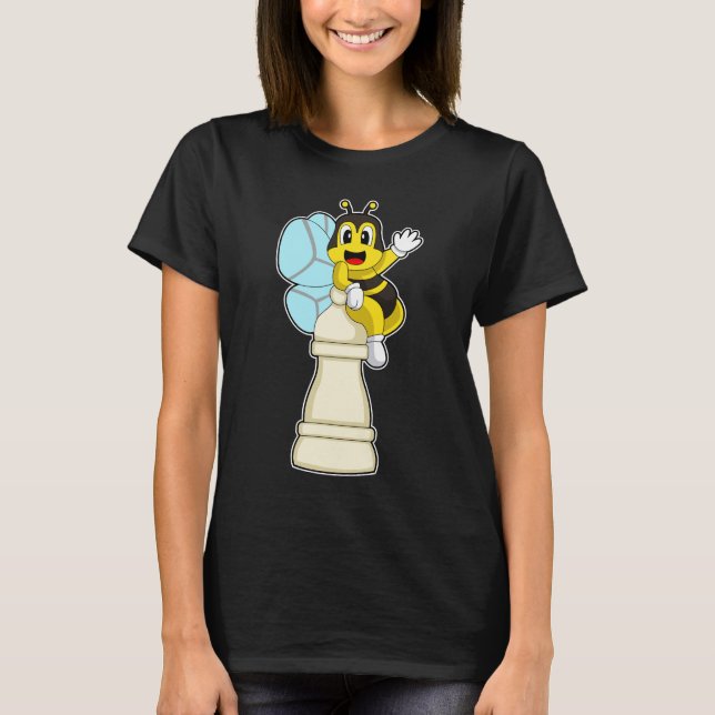 Schachstück Pawn Bee Schach T-Shirt (Vorderseite)
