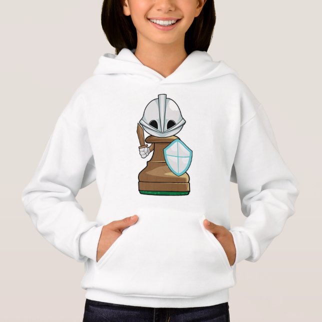 Schachstück Pawn Schach Hoodie (Vorderseite)