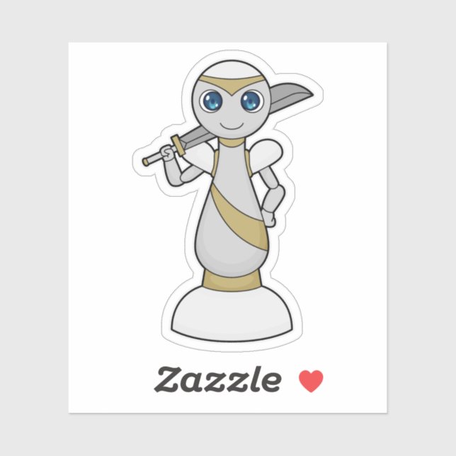 Schachstück Pawn Sword Schach Aufkleber (Blatt)