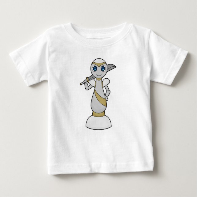 Schachstück Pawn Sword Schach Baby T-shirt (Vorderseite)