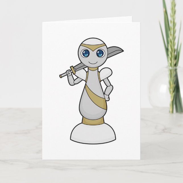 Schachstück Pawn Sword Schach Karte (Vorderseite)