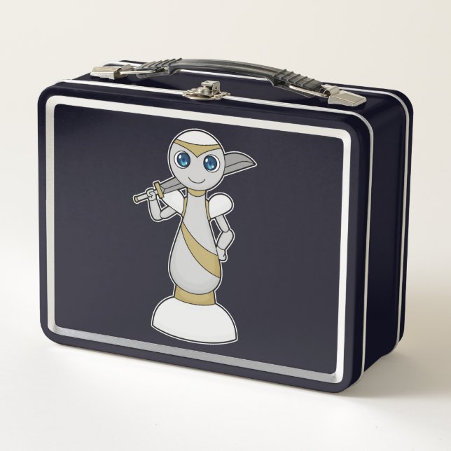 Schachstück Pawn Sword Schach Metall Brotdose (Vorderseite)