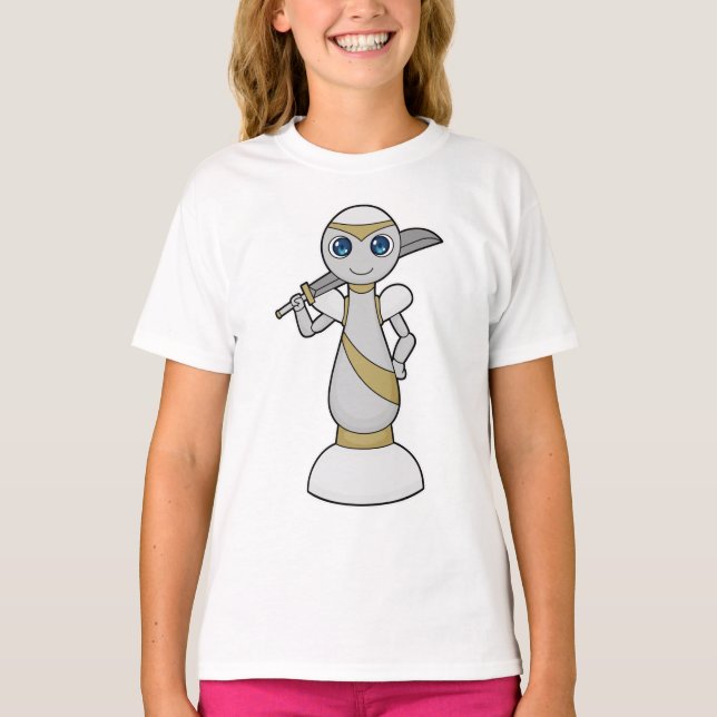 Schachstück Pawn Sword Schach T-Shirt (Vorderseite)