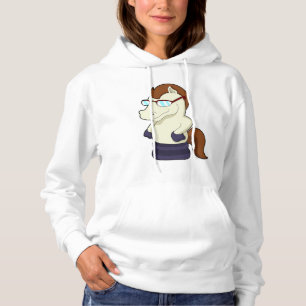 Schachstück Ritter als Pferd mit Sonnenbrille Hoodie