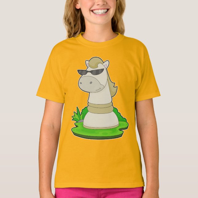 Schachstück Ritterschach T-Shirt (Vorderseite)