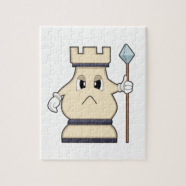 Schachstück Rook bei Schach.PNG Puzzle (Vertikal)