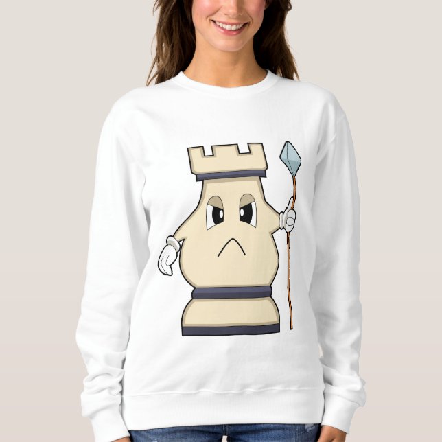 Schachstück Rook bei Schach.PNG Sweatshirt (Vorderseite)