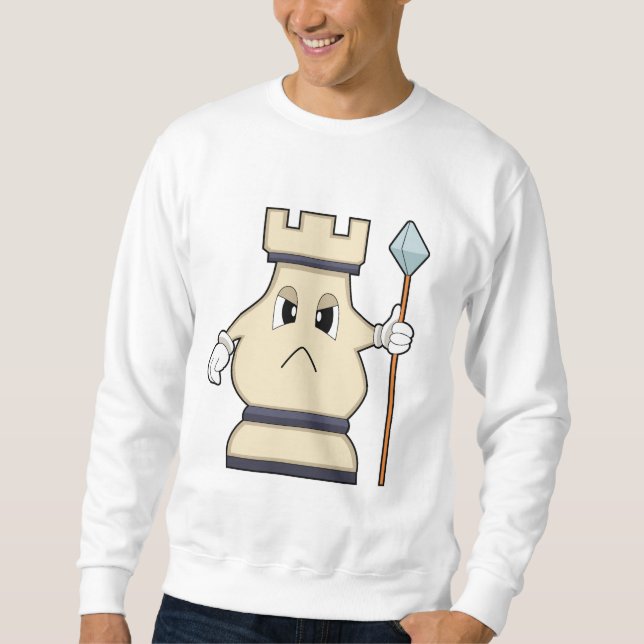 Schachstück Rook bei Schach.PNG Sweatshirt (Vorderseite)