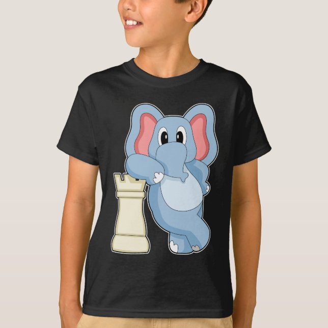 Schachstück Rook Elephant Schach T-Shirt (Vorderseite)