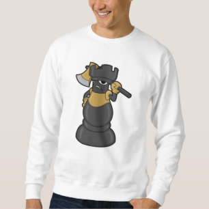 Schachstück Schach mit Ax Sweatshirt