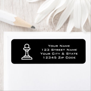 Schachstück schwarz-weiß paarweise Rücksendeadress