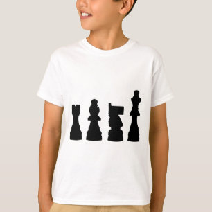 Schachstück-Silhouetteentwurf T-Shirt