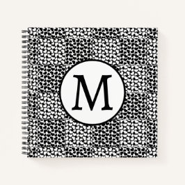 Schachte Liebe in Schwarz und Weiß Notizbuch