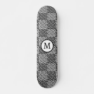 Schachte Liebe in Schwarz und Weiß Skateboard