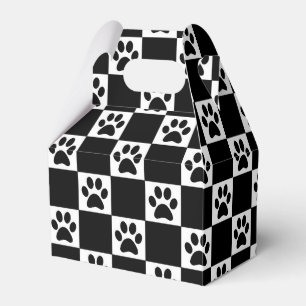 Schachte schwarze Pawprints Geschenkschachtel