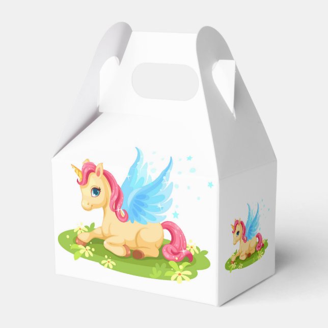 Schachtel für Einhorn-Gastgeschenk Geschenkschachtel (Vorderseite)
