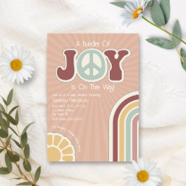 Schachtel für Joy Mute Rainbow Peace Schild Babydu Einladung