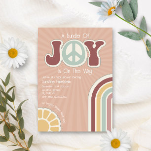 Schachtel für Joy Mute Rainbow Peace Schild Babydu Einladung